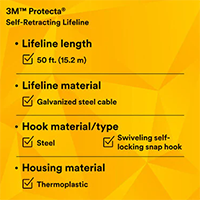 3M™ Protecta® Rebel™ 3590550 Self Retracting Lifeline Cables - 11